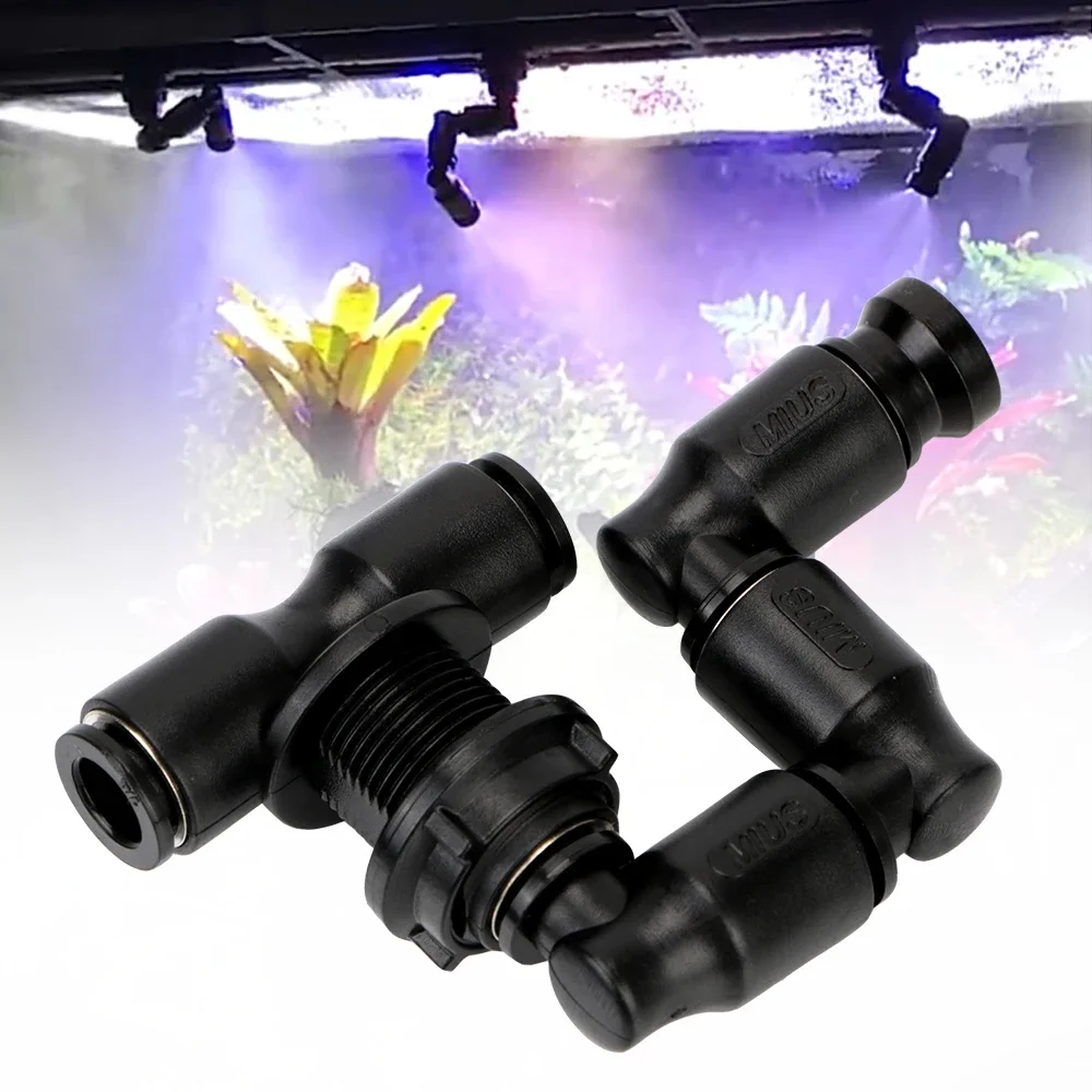 Misting Nozzle Reptile - 調整可能なスプレーシステム,フォグガーデンスプリンクラー,冷却システム,水族館,ペット,熱帯雨林のタンク,360 °