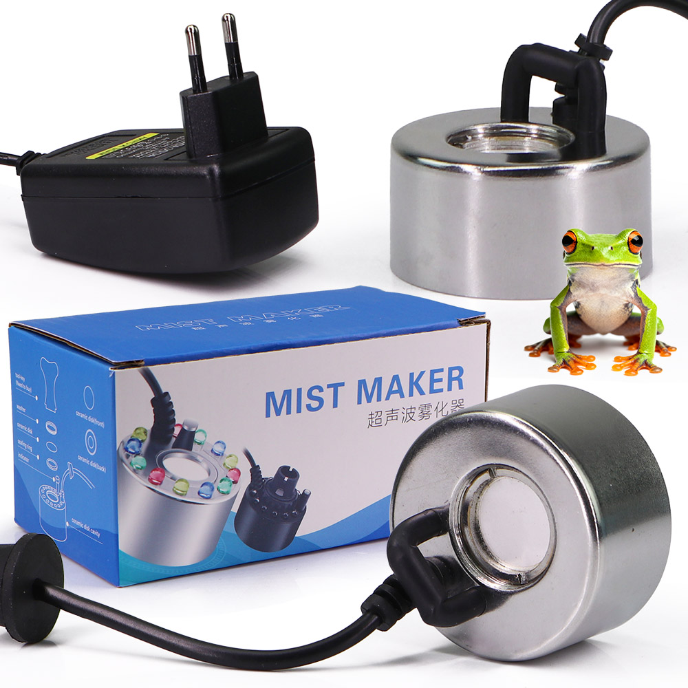 Terrarium Fogger Ultrasonic - 超音波噴霧器 水センサー付きミストメーカーアトマイザーヘッド 110-240V 水槽、熱帯雨林、水槽、池、噴水、加湿器用