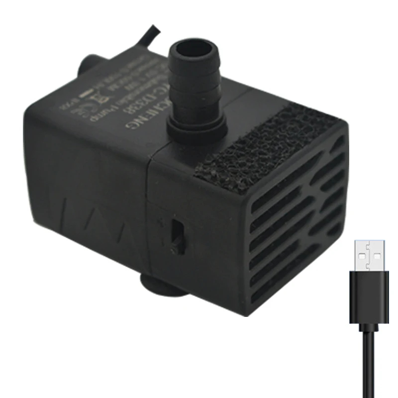 Aquael Filter Fzn - USB水槽用水中ポンプ、5V 5Wミニ調整可能流量フィルターポンプ、ペット用噴水水槽循環ポンプ