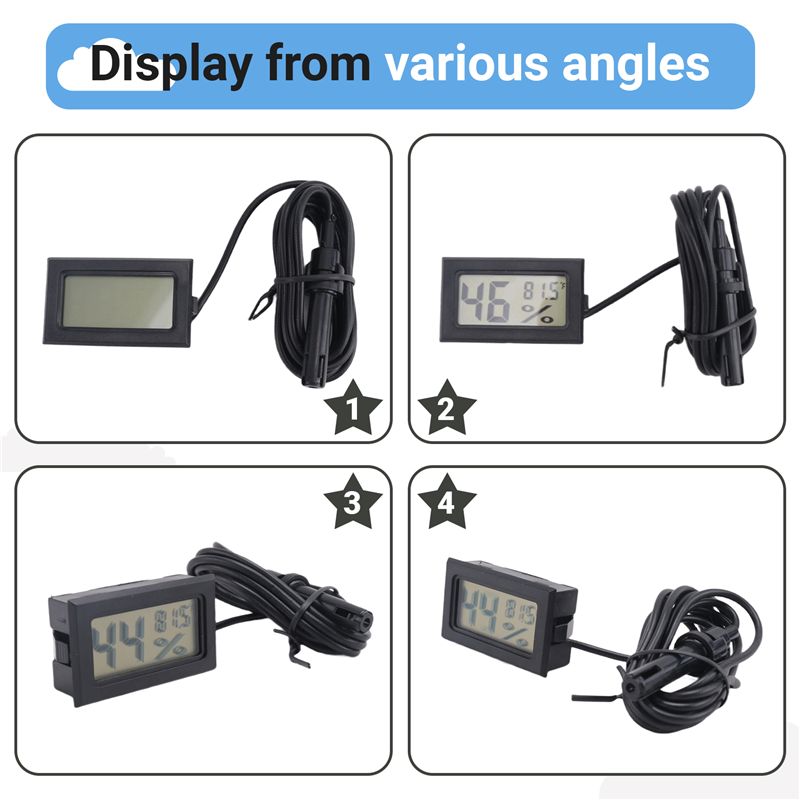 【NEW!A93G】デジタル温度計湿度計プローブ付き室内温度 - Digital Hygrometer Probe のレビューと価格