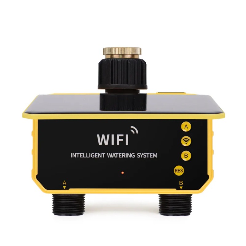 WiFiソーラー式水道バルブ灌漑コントローラー、デュアルアウ - Timer Dual Outlet のレビューと価格