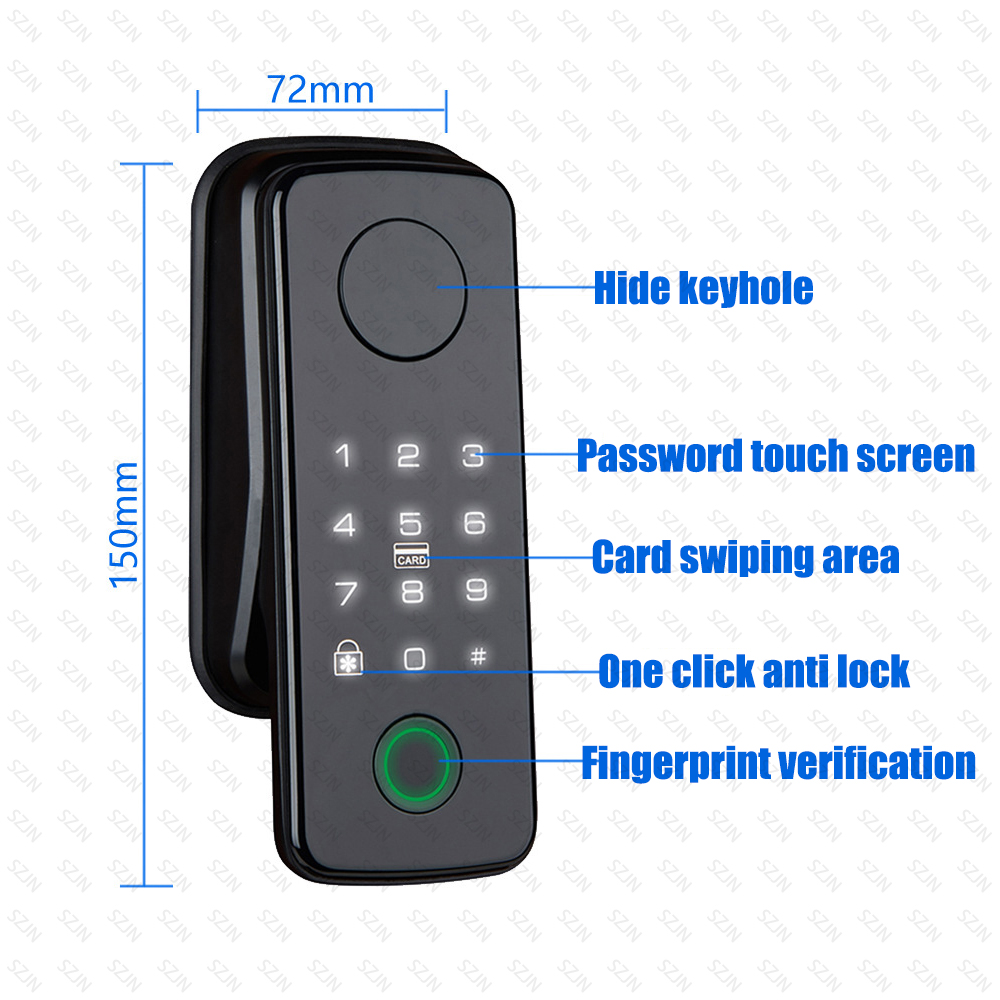 TTLock 自動スマート指紋ロックスマートロックハンドル/ - Glass Door Hinge のレビューと価格