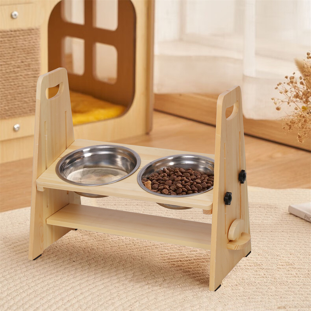 高さ調節可能な高床式犬用ボウル、背の高い餌入れスタンド、大型 - Royal Canin Food Medium のレビューと価格