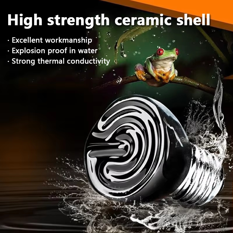 爬虫類用セラミックヒートエミッター ミニブラック赤外線ランプ - Ceramic Heat Emitter のレビューと価格