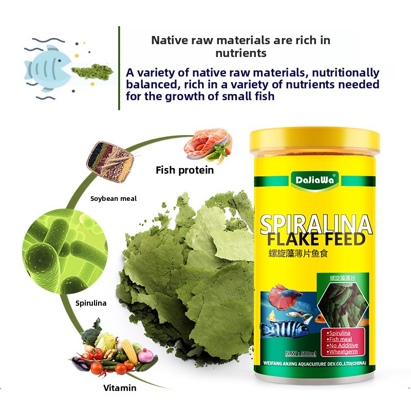 DaJiaWa スピルリナフレーク魚用飼料 小型熱帯魚用 - - Tetra Food Betta Flakes のレビューと価格